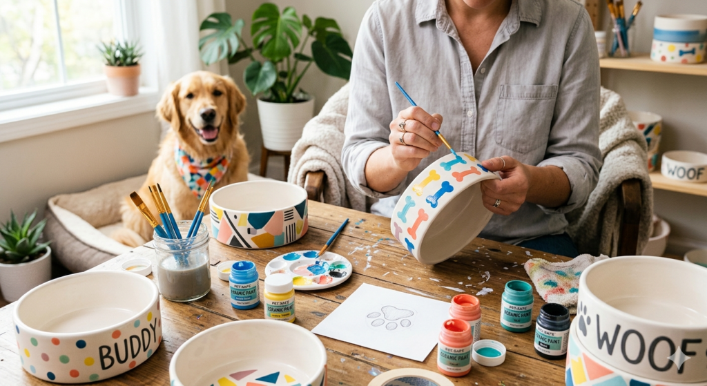 painting dog bowls